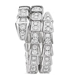 Bvlgari Serpenti Viper ring in white gold and diamonds, UK version