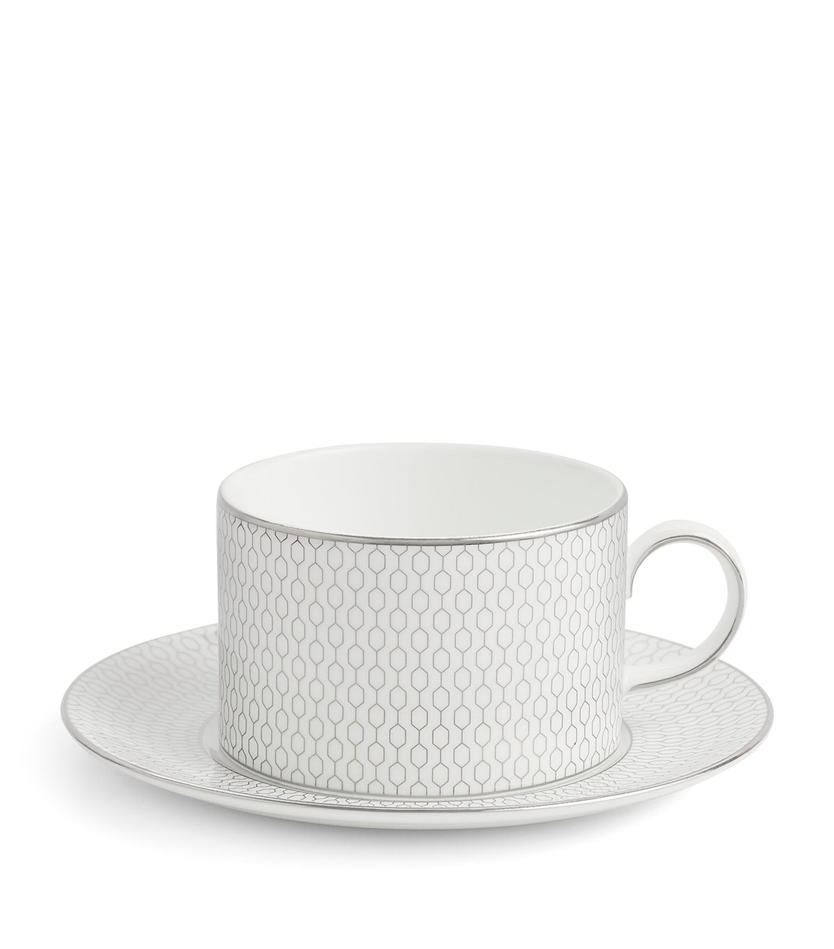 Wedgwood Gio Platinum Teacup and Saucer Set (British brand)
