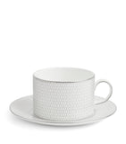 Wedgwood Gio Platinum Teacup and Saucer Set (British brand)