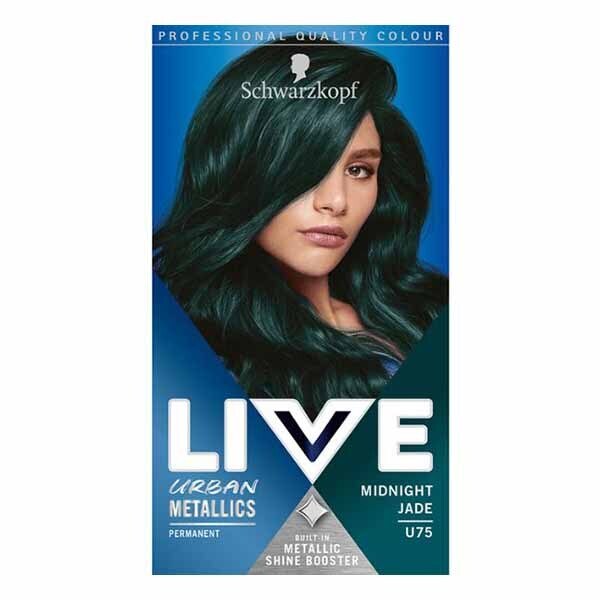 LIVE Urban Metallics Permanent Green Hair Dye Midnight Jade GOODS Superdrug   