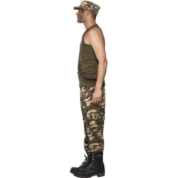 Smiffys khaki camo deluxe costume for men (British brand)