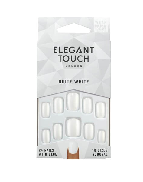 Elegant Touch Core Polish Quite White False Nails GOODS Superdrug   