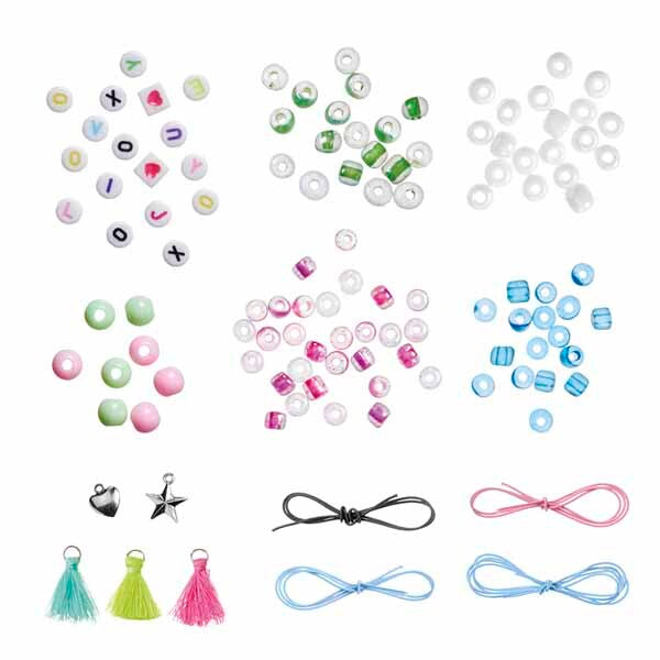 Totum letter bracelet craft kit with beads and tassels (British brand)