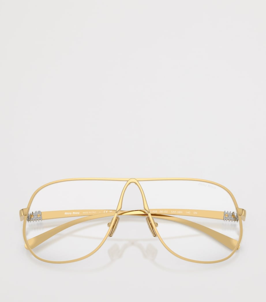 Miu Miu metal pilot sunglasses with blue light filter - British product