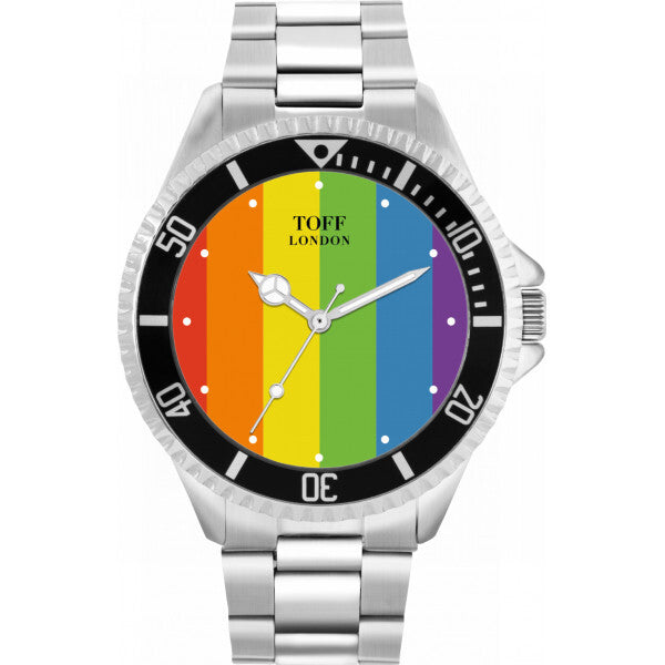 Toff London multicolour pride watch 42mm vertical dots (British brand)