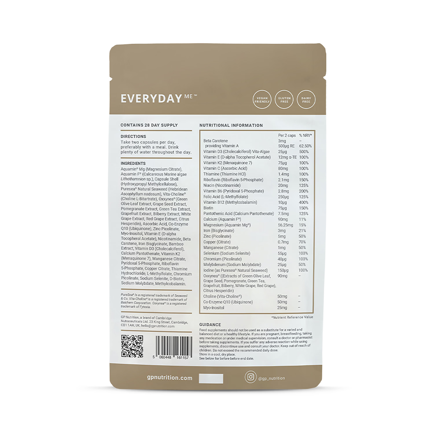 EverydayMe Advanced multivitamin capsules (British brand)