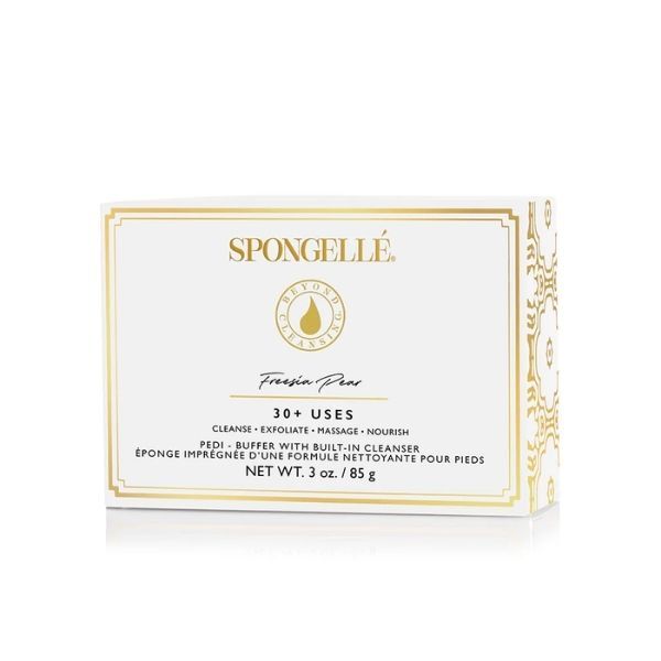 Spongelle Daisy pedi buffer Freesia Pear foot care - British product
