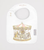 Atelier Choux organic cotton carousel print bib, UK version