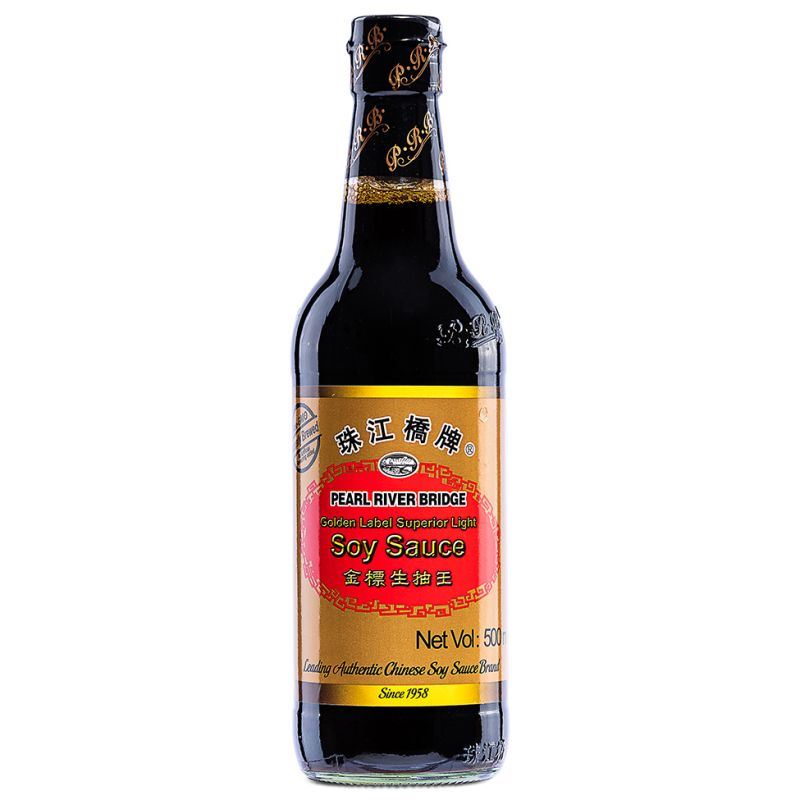 Pearl River Bridge Golden Label light soy sauce, imported from the UK