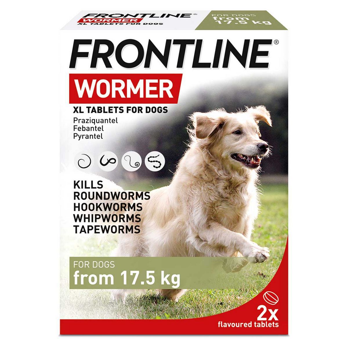 Frontline Wormer XL Tablets For Dogs - 2 Flavoured Tablets GOODS Boots   