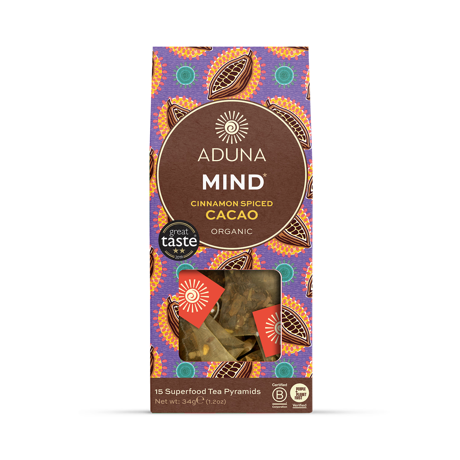 Aduna Mind Cacao Tea 15 tea bags (British brand)
