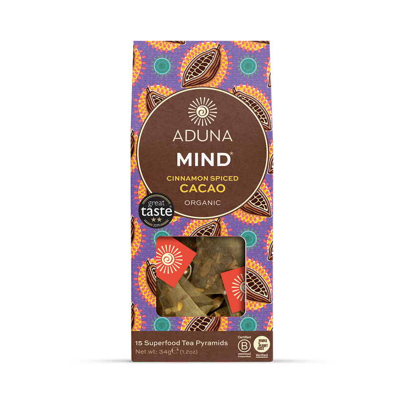 Aduna Mind Cacao Tea 15 tea bags (British brand)