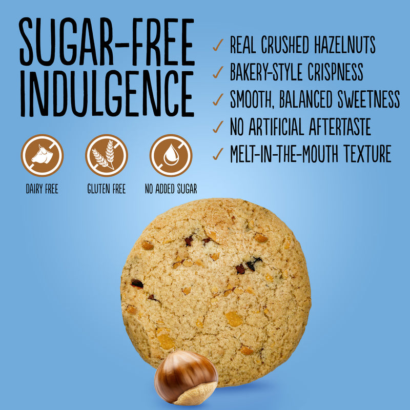 Diablo no added sugar hazelnut cookies 135g, UK version