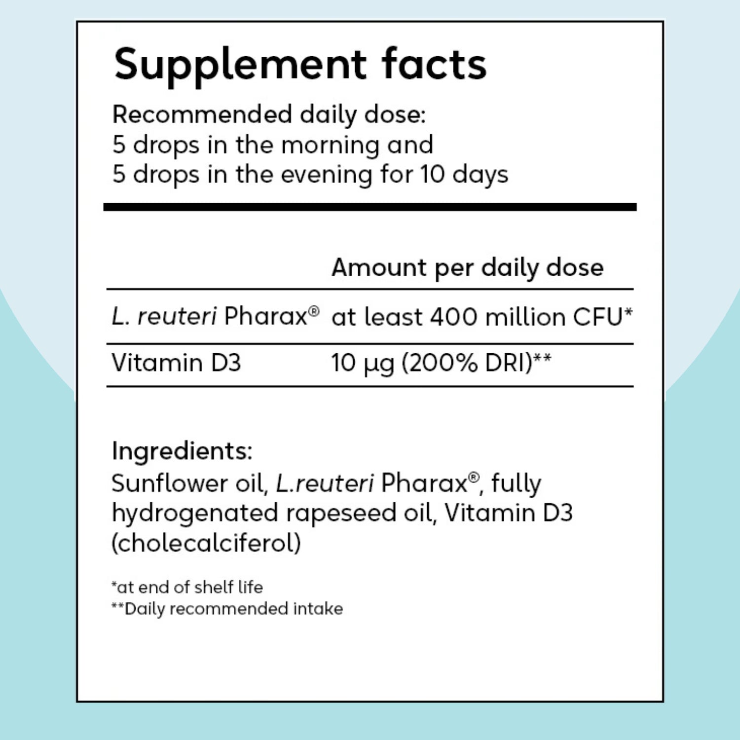 BioGaia Pharax kids Vitamin D3 drops 5ml - British product