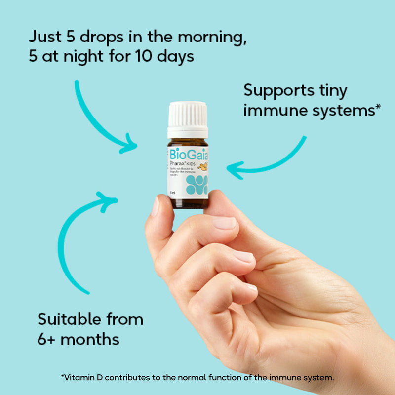 BioGaia Pharax kids Vitamin D3 drops 5ml - British product