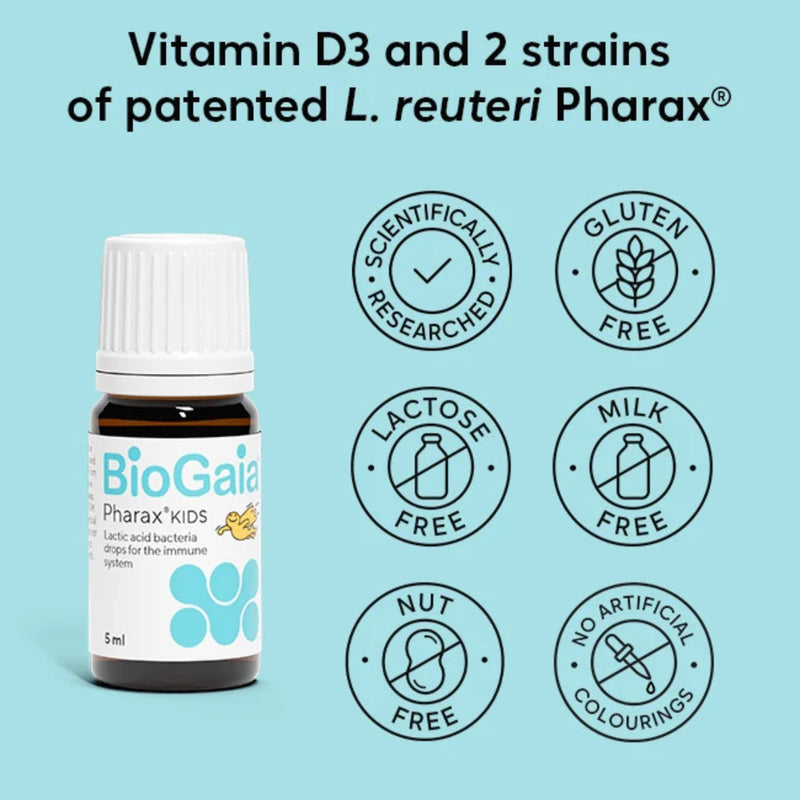 BioGaia Pharax kids Vitamin D3 drops 5ml - British product