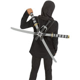 Smiffys ninja backpack with swords and daggers, British brand