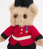 Harrods Guardsman Bear soft toy keyring, UK version