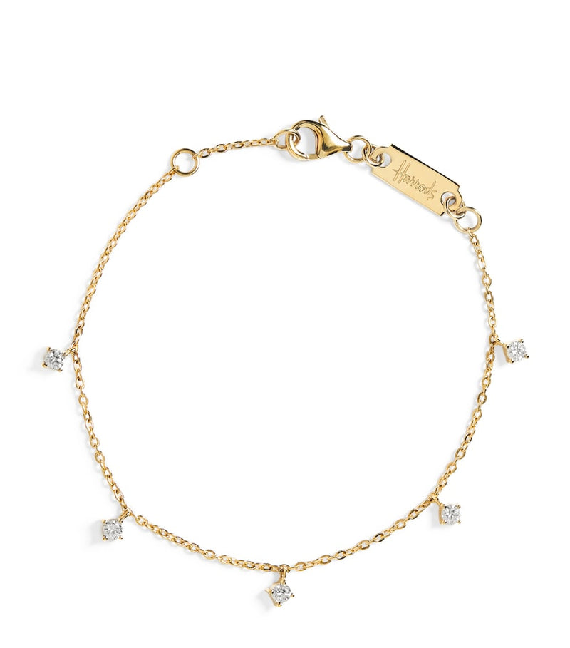 Harrods yellow gold and diamond bracelet 0.60ct - British product