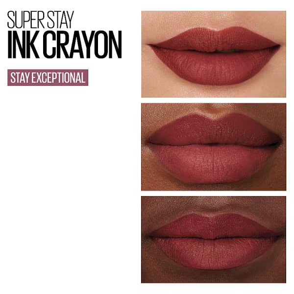 Maybelline Ink Crayon Lipstick 25 Stay Exceptional, imported from the UK