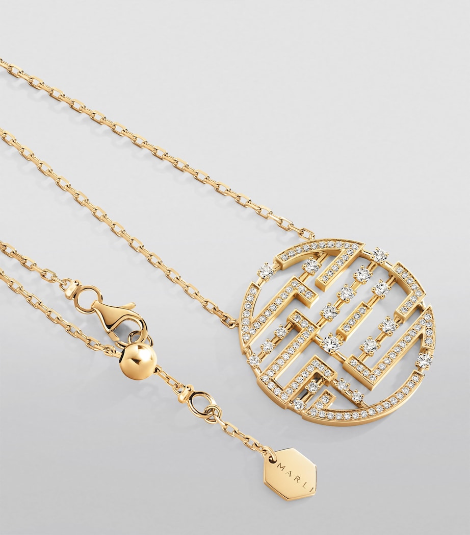 MARLI New York Avenues diamond necklace in 18kt yellow gold (British brand)