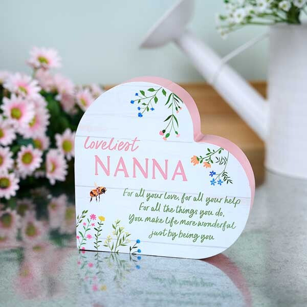 The Cottage Garden Floral Heart Mantel Plaque 'Nanna' GOODS Superdrug   