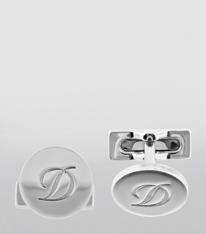 S.T. Dupont Iconic Monogram metal cufflinks, imported from the UK