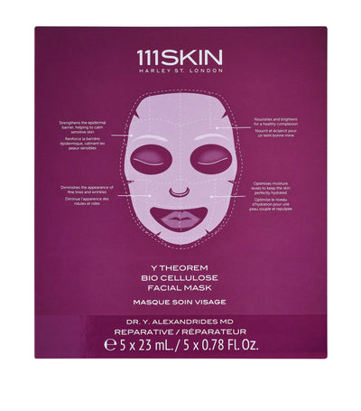 Harrods 111Skin Y Theorem Bio Cellulose Facial Sheet Mask (5 x 23ml)- Buy online at McGrocer