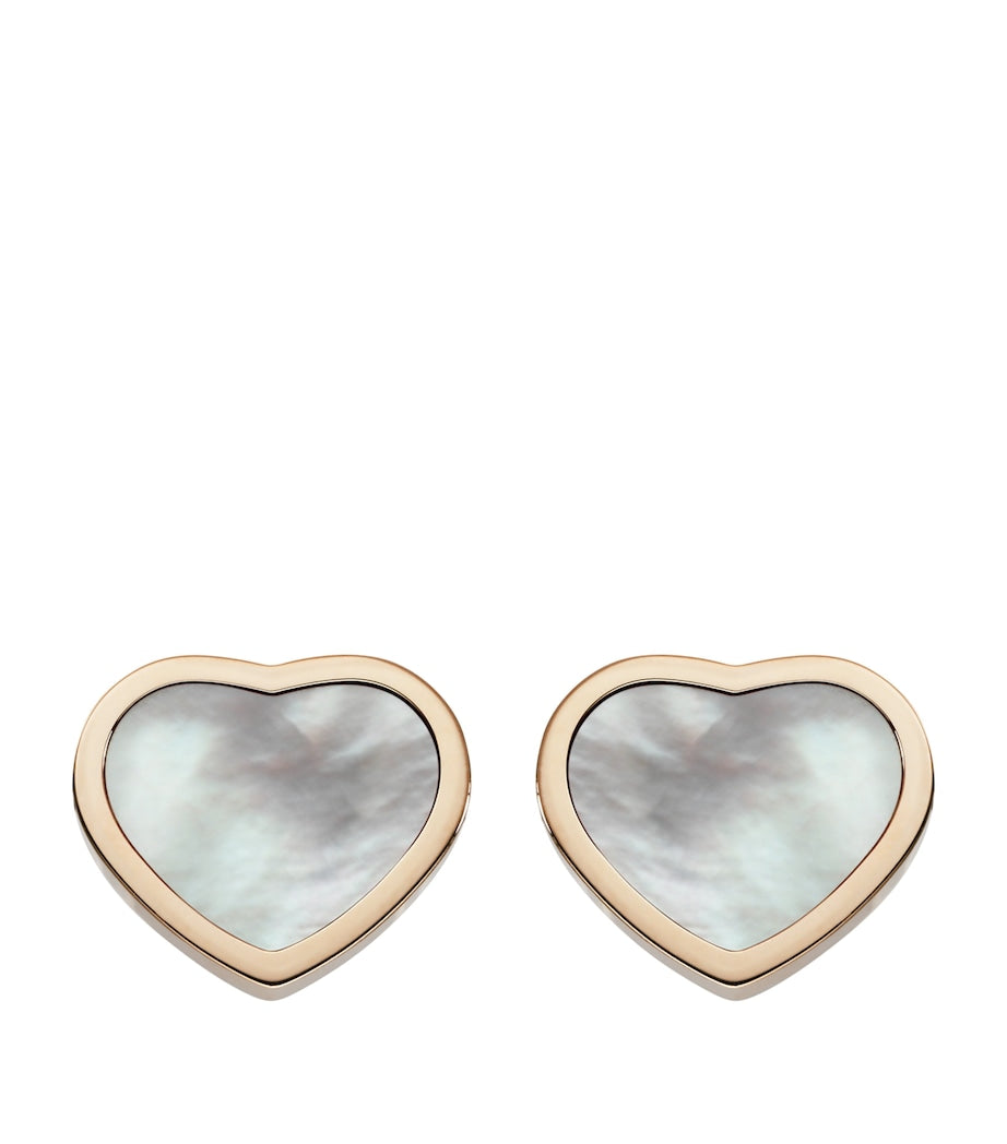 Chopard Happy Hearts earrings rose gold mother-of-pearl, UK version