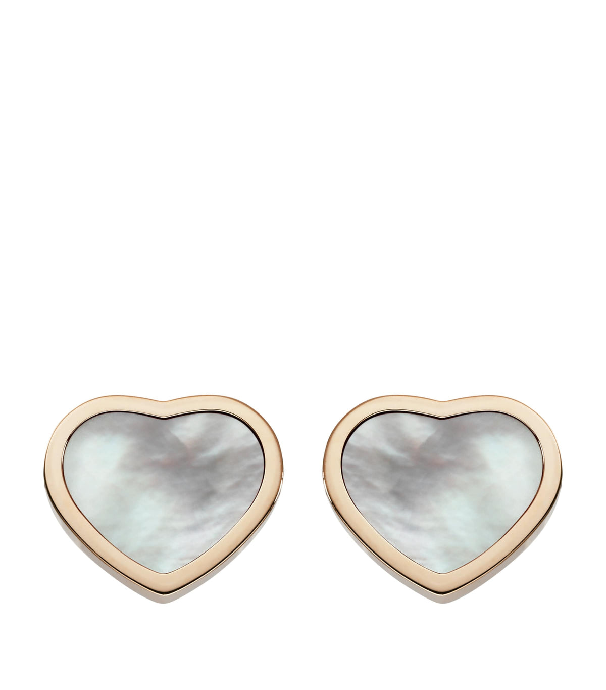 Rose Gold and Mother-of-Pearl Happy Hearts Stud Earrings
