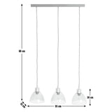 Argos Home Kanso glass 3 light pendant ceiling light - British product