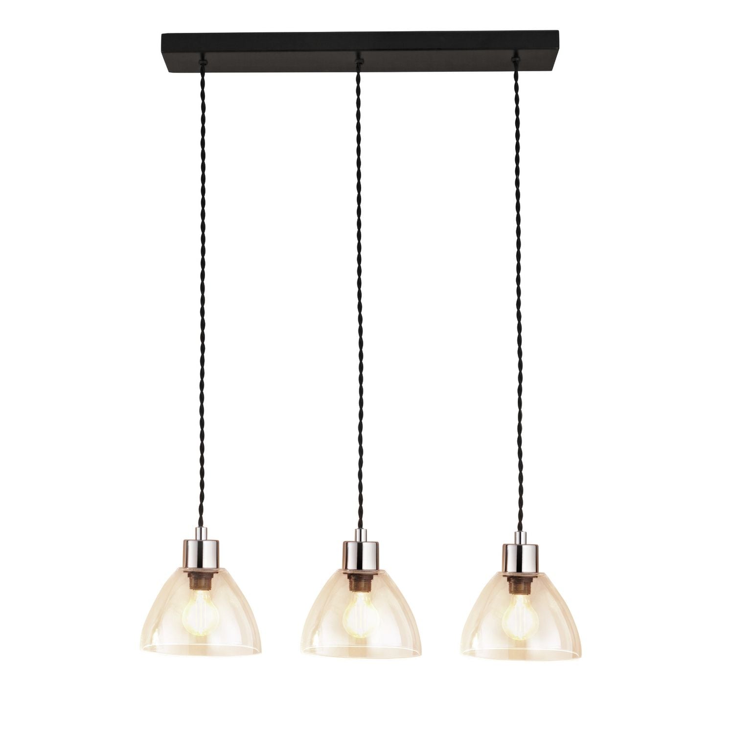 Argos Home Kanso glass 3 light pendant ceiling light - British product