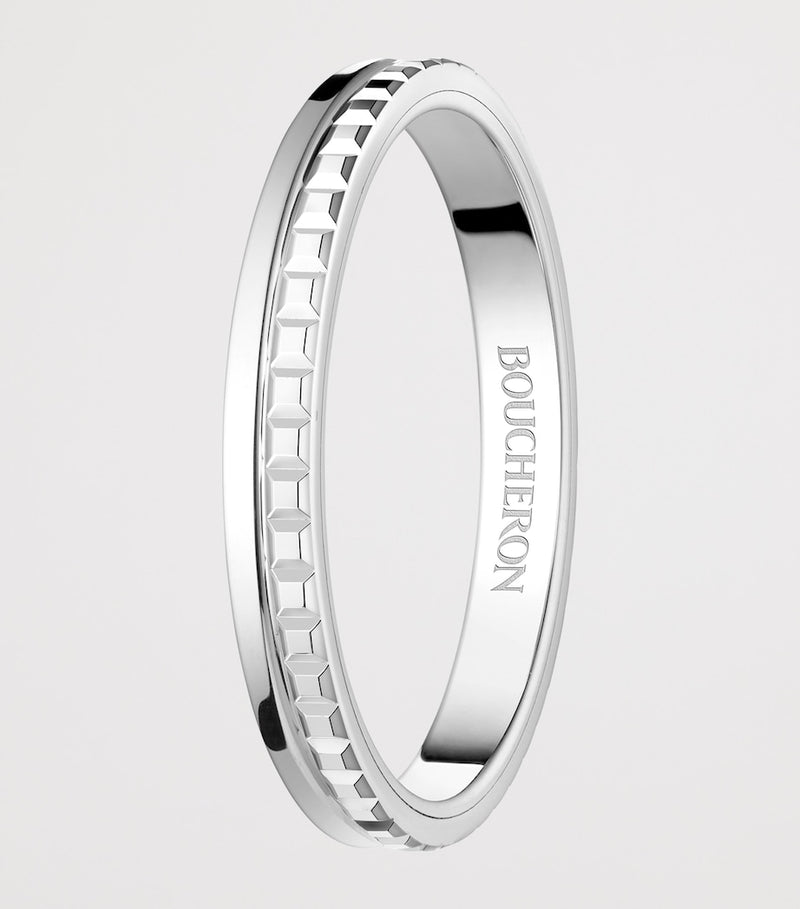 Boucheron Quatre Radiant Edition small platinum wedding band (British brand)
