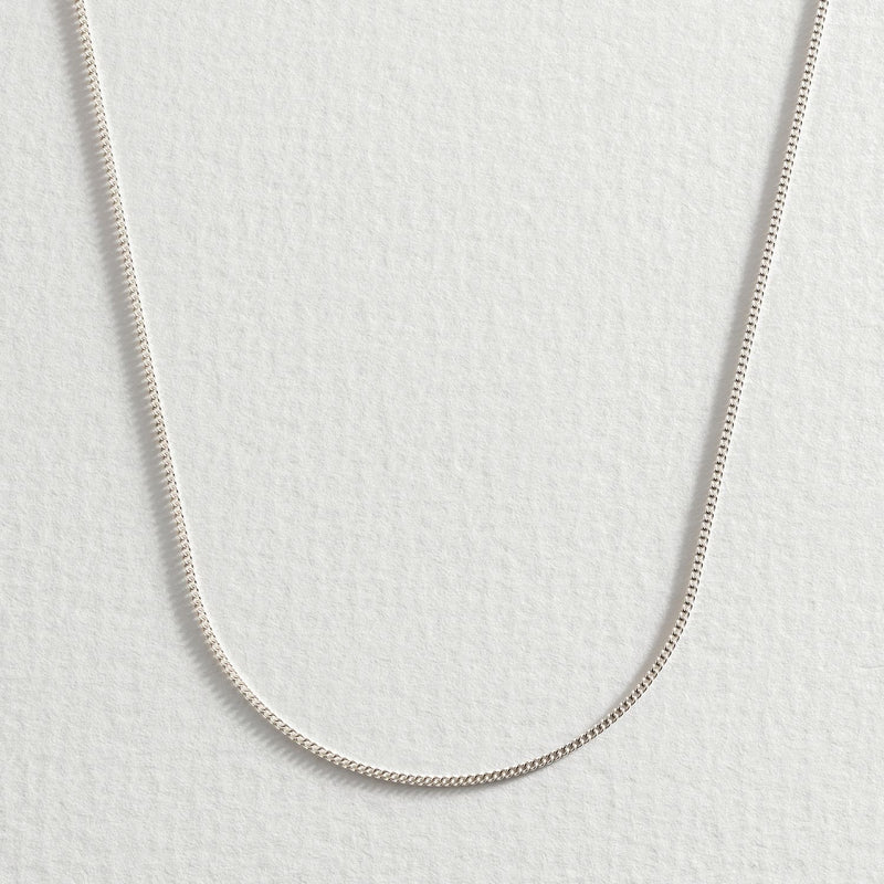 Revere Sterling Silver Fine Curb 18 Inch Chain