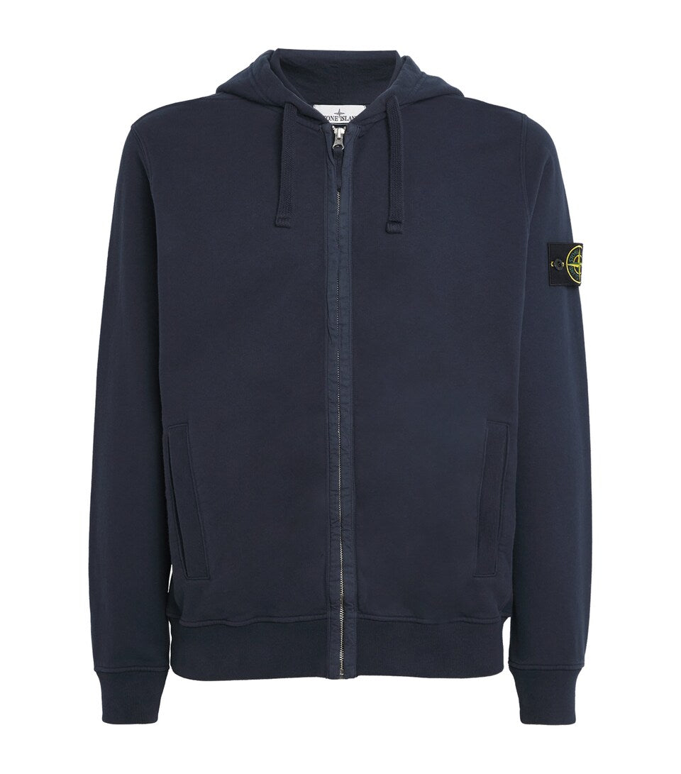 Men's Hoodie with Logo Patch on Sleeve