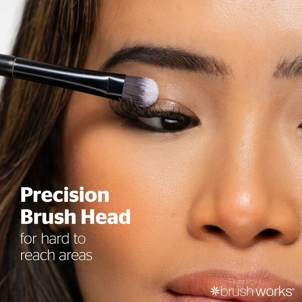 Brushworks No. 18 flat eye brush with taklon bristles - British product