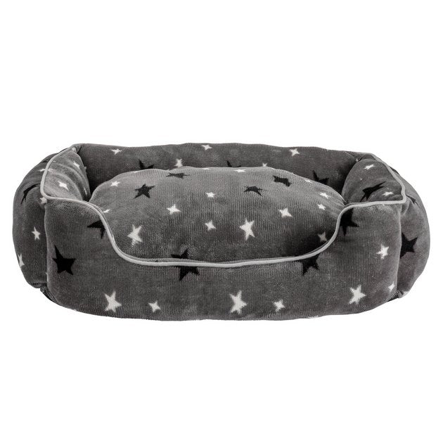 Stars plush square dog bed medium, UK version