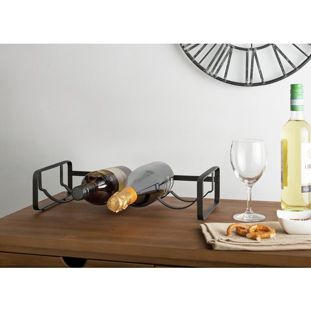 Argos Home stacking wine rack black holds 4 bottles - British product