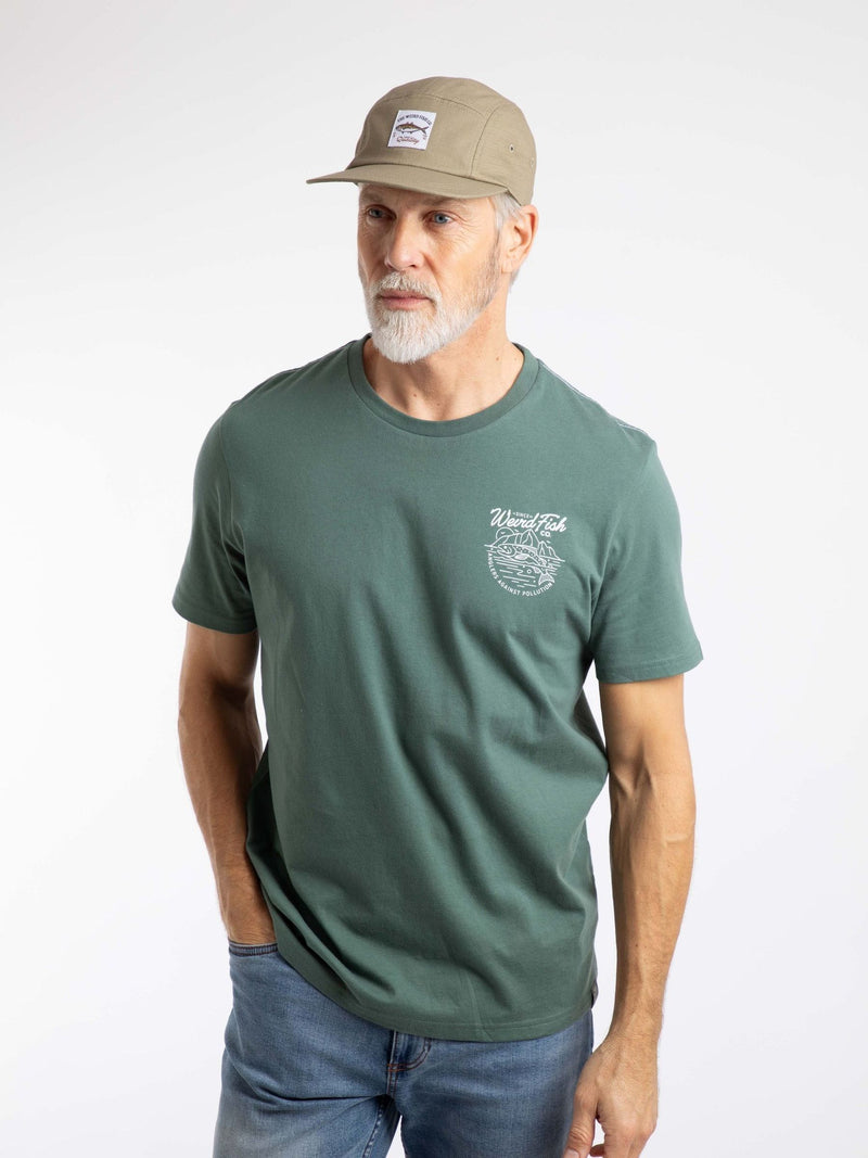 Weird Fish Green Mortimer Twill cap, imported from the UK