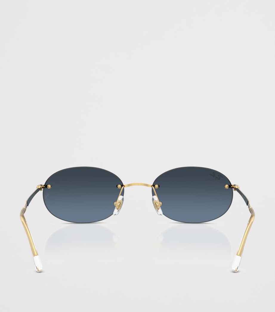 Ray-Ban metal oval sunglasses RB3767, UK version