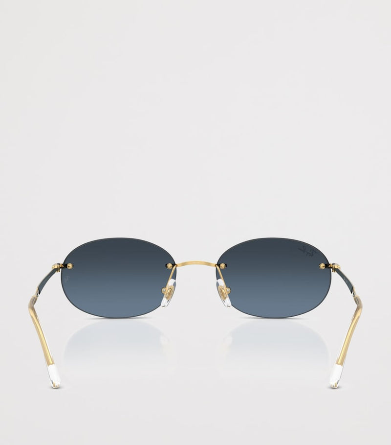 Ray-Ban metal oval sunglasses RB3767, UK version