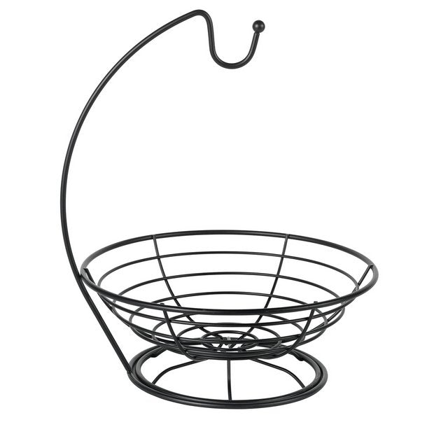 Argos Home fruit bowl with banana tree black metal wire (British brand)