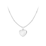 Revere sterling silver personalised heart pendant necklace 46cm, imported from the UK