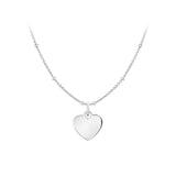 Revere sterling silver personalised heart pendant necklace 46cm, imported from the UK