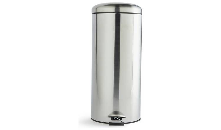 Habitat 30 Litre Domed Pedal Bin - silver GOODS Argos