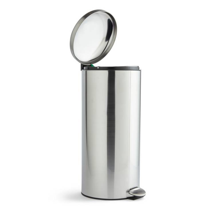 Habitat domed pedal bin 30 litre silver (British brand)