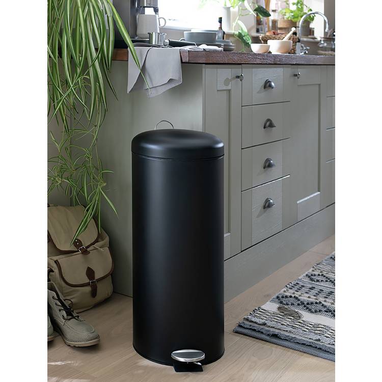 Habitat 30 litre pedal bin black - British product