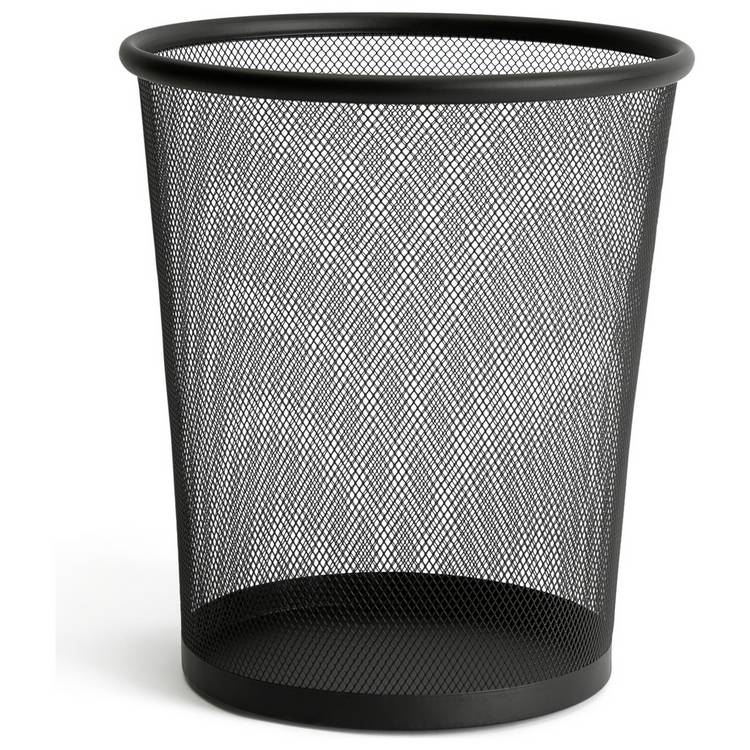Habitat 12 litre black waste paper bin, imported from the UK