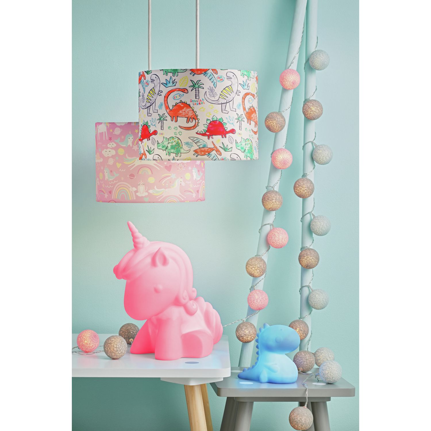 Fizz Creations dinosaur colour changing lamp white - British product