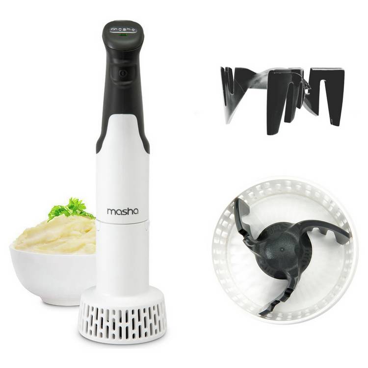 Masha electric masher and hand blender with attachments (British brand)